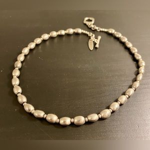 Soho Designs Silver Bead Necklace, Beaded, Silver Tone, Toggle Clasp